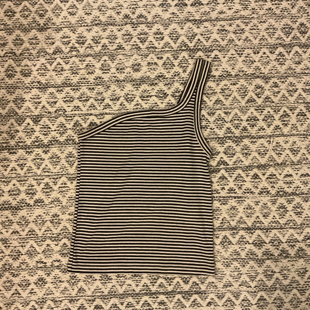 Striped One-Shoulder Top
